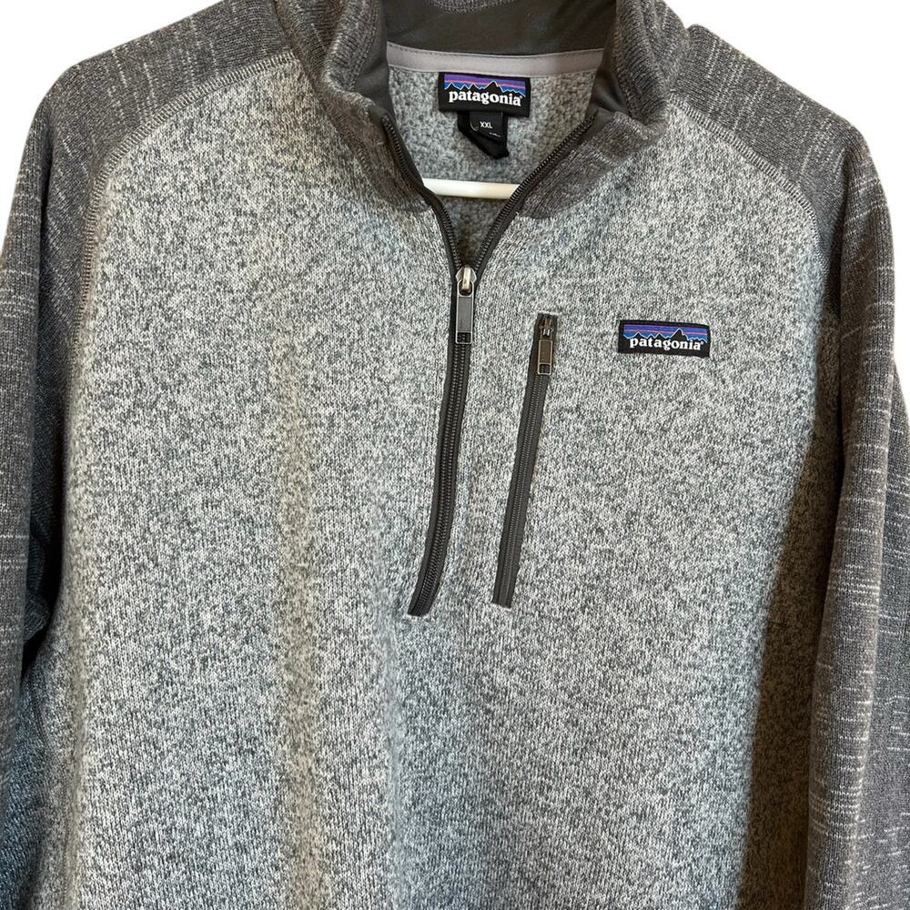 Patagonia 1/4 zip sweater, 2 tone gray, men's size XXL